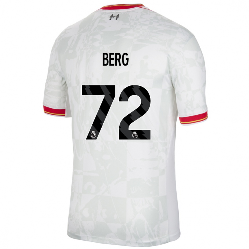 Enfant Football Maillot Sepp Van Den Berg #72 Blanc Rouge Noir Troisieme 2024/25 Canada