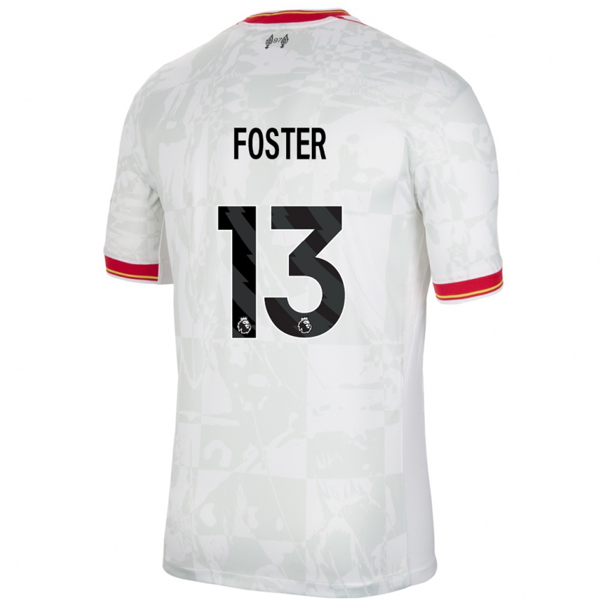 Kids Football Rylee Foster #13 White Red Black Third Jersey 2024/25 T-Shirt Canada