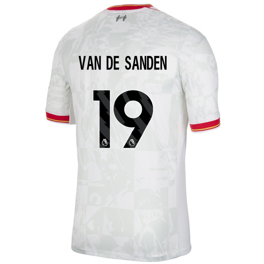 Enfant Football Maillot Shanice Van De Sanden #19 Blanc Rouge Noir Troisieme 2024/25 Canada