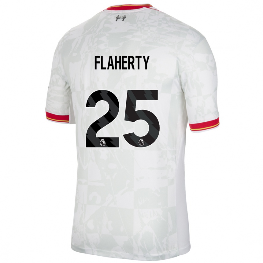 Enfant Football Maillot Gilly Flaherty #25 Blanc Rouge Noir Troisieme 2024/25 Canada