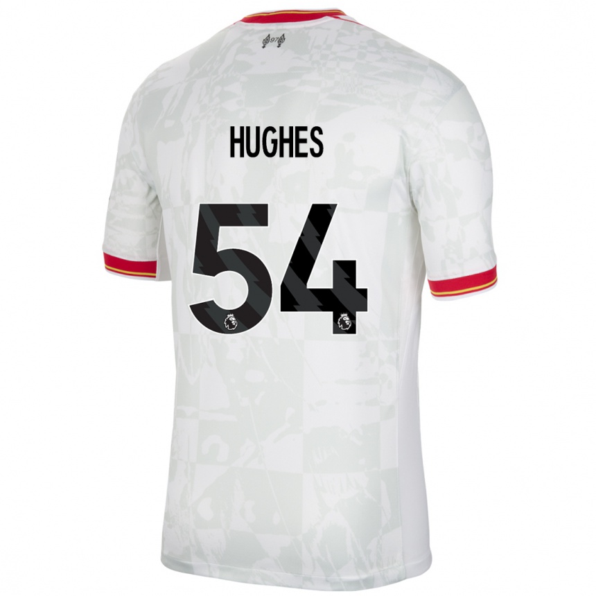 Enfant Football Maillot Liam Hughes #54 Blanc Rouge Noir Troisieme 2024/25 Canada