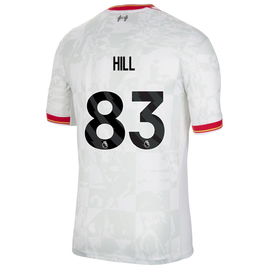 Kids Football Thomas Hill #83 White Red Black Third Jersey 2024/25 T-Shirt Canada