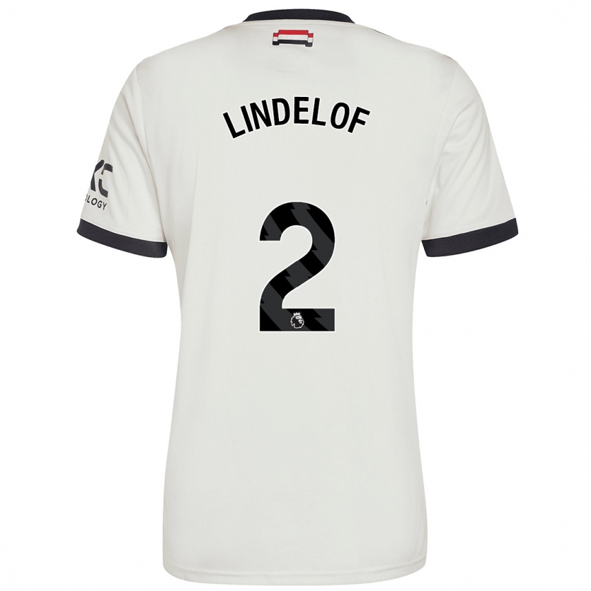 Enfant Football Maillot Victor Lindelof #2 Blanc Cassé Troisieme 2024/25 Canada