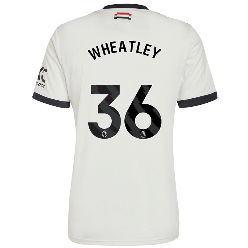 Enfant Football Maillot Ethan Wheatley #36 Blanc Cassé Troisieme 2024/25 Canada