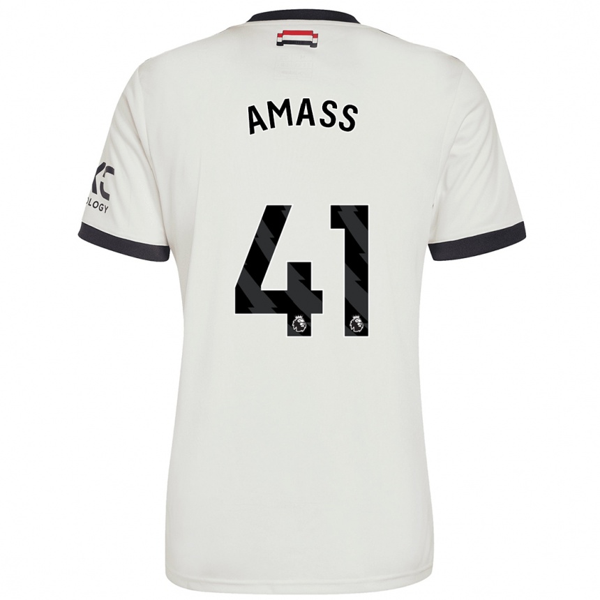 Kids Football Harry Amass #41 Off White Third Jersey 2024/25 T-Shirt Canada