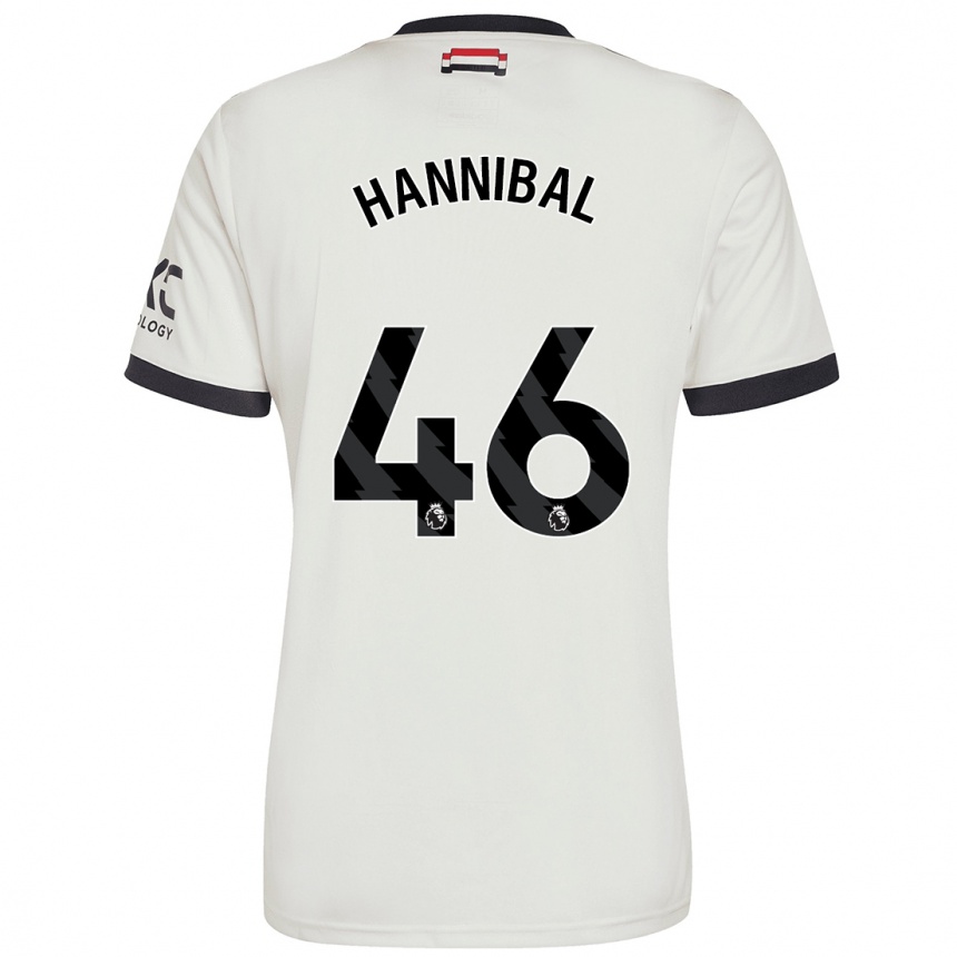 Kids Football Hannibal Mejbri #46 Off White Third Jersey 2024/25 T-Shirt Canada