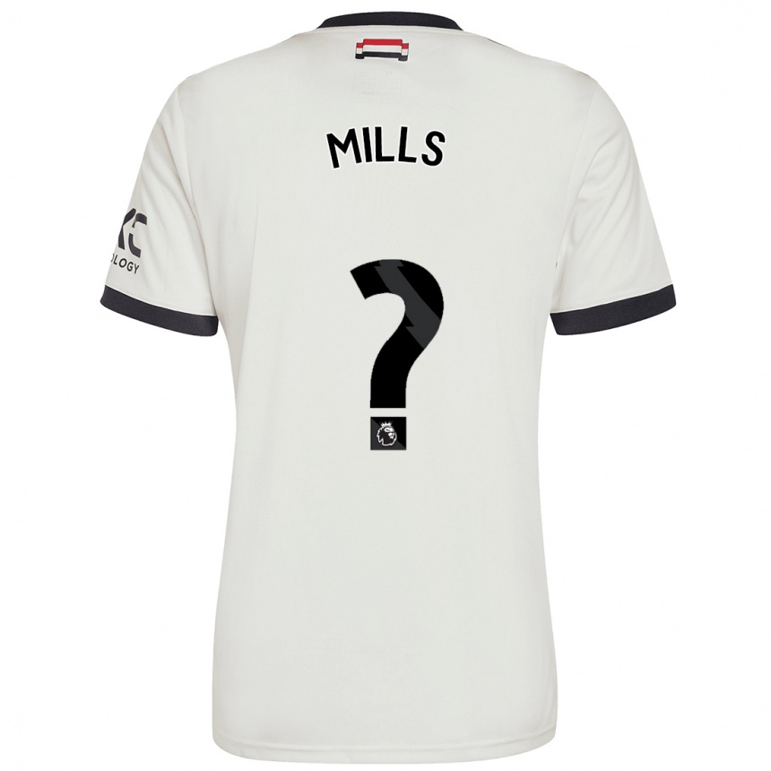 Kids Football Albert Mills #0 Off White Third Jersey 2024/25 T-Shirt Canada