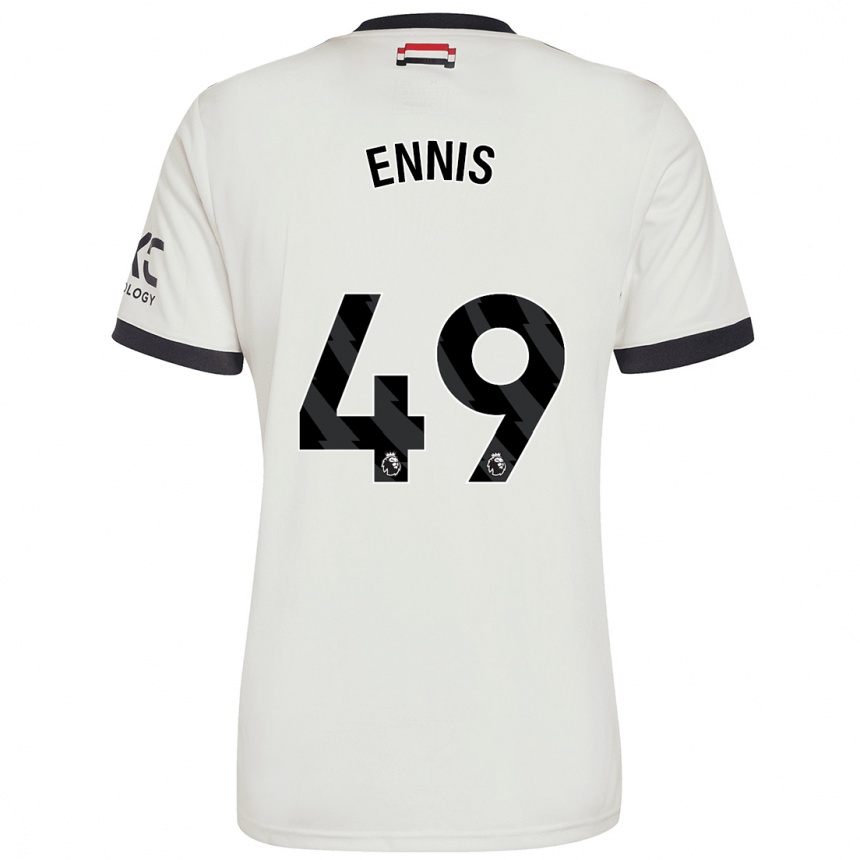 Kids Football Ethan Ennis #49 Off White Third Jersey 2024/25 T-Shirt Canada