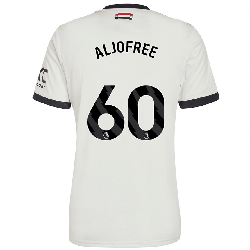 Kids Football Sonny Aljofree #60 Off White Third Jersey 2024/25 T-Shirt Canada