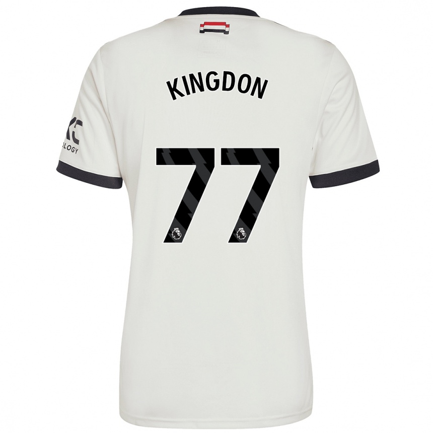 Kids Football Jack Kingdon #77 Off White Third Jersey 2024/25 T-Shirt Canada