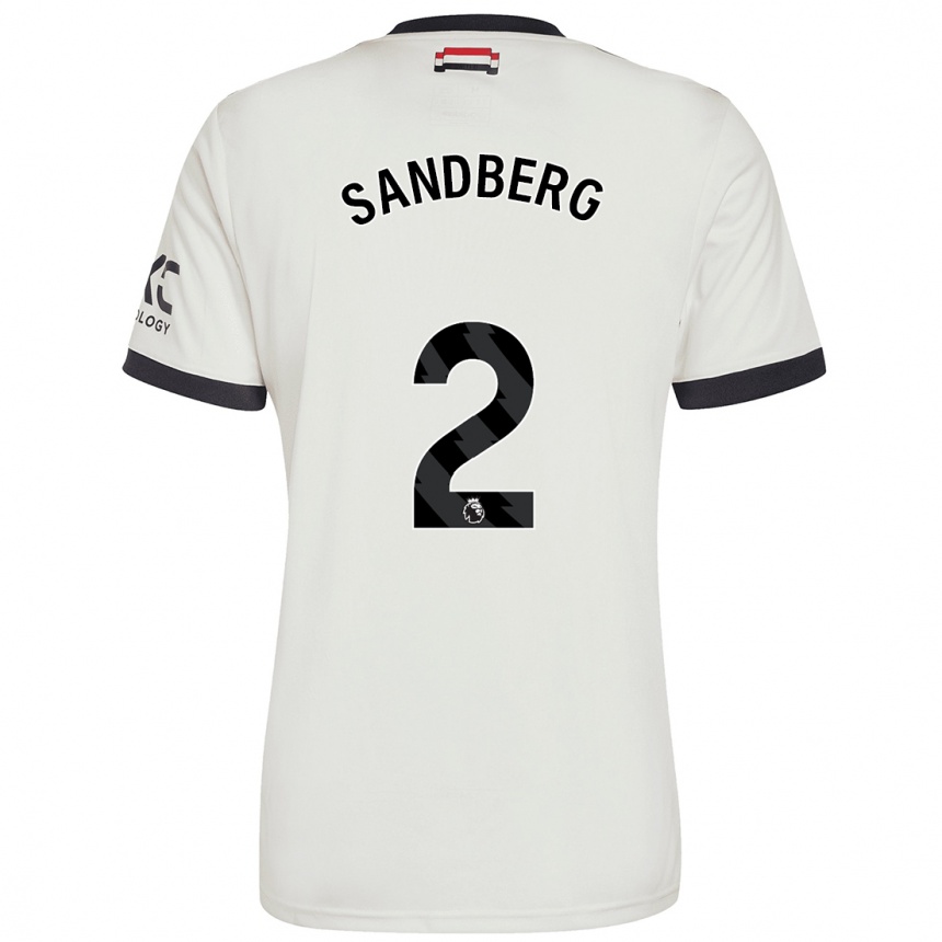 Kids Football Anna Sandberg #2 Off White Third Jersey 2024/25 T-Shirt Canada