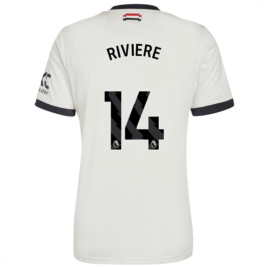 Kids Football Jayde Riviere #14 Off White Third Jersey 2024/25 T-Shirt Canada