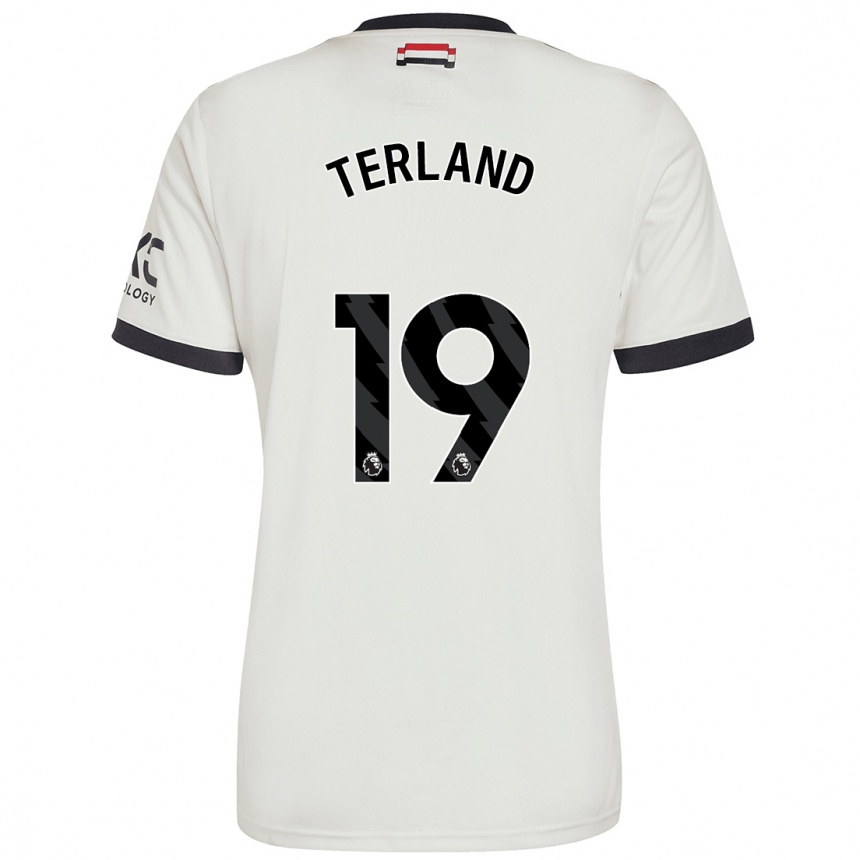 Kids Football Elisabeth Terland #19 Off White Third Jersey 2024/25 T-Shirt Canada