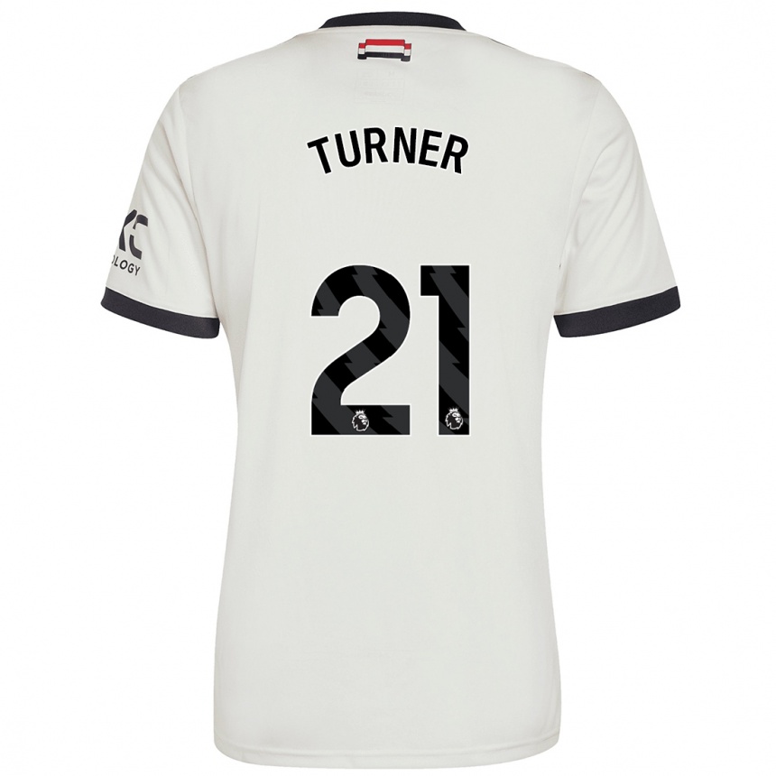 Kids Football Millie Turner #21 Off White Third Jersey 2024/25 T-Shirt Canada