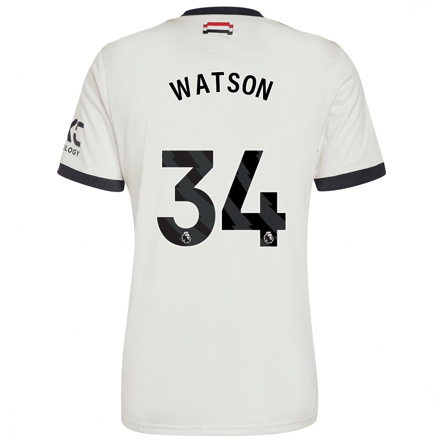 Kids Football Emma Watson #34 Off White Third Jersey 2024/25 T-Shirt Canada