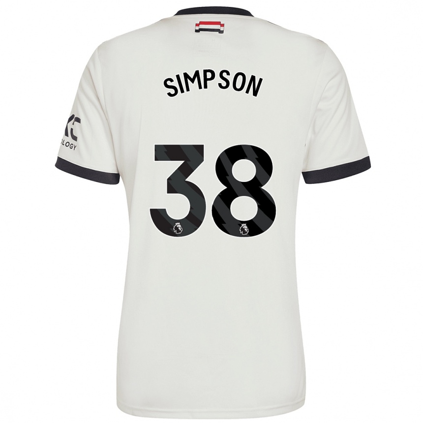 Kids Football Jess Simpson #38 Off White Third Jersey 2024/25 T-Shirt Canada