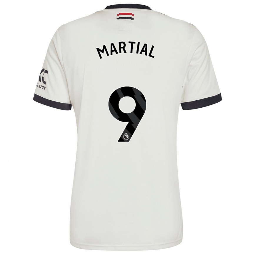 Enfant Football Maillot Anthony Martial #9 Blanc Cassé Troisieme 2024/25 Canada