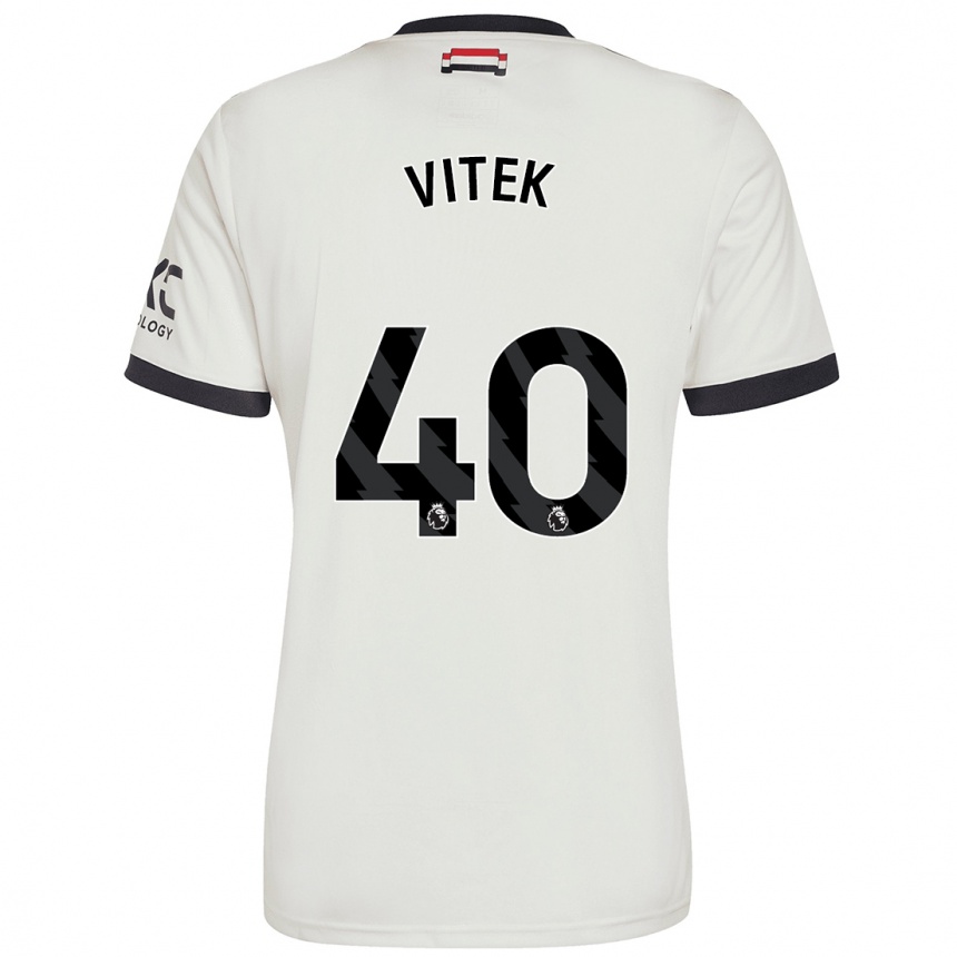 Enfant Football Maillot Radek Vitek #40 Blanc Cassé Troisieme 2024/25 Canada