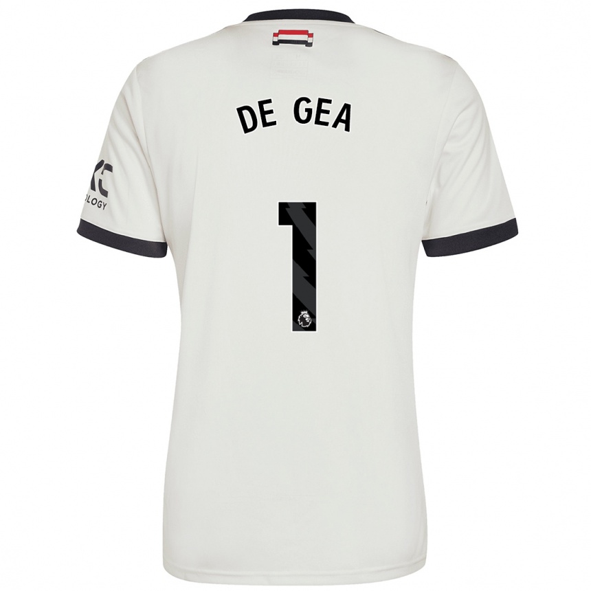 Kids Football David De Gea #1 Off White Third Jersey 2024/25 T-Shirt Canada