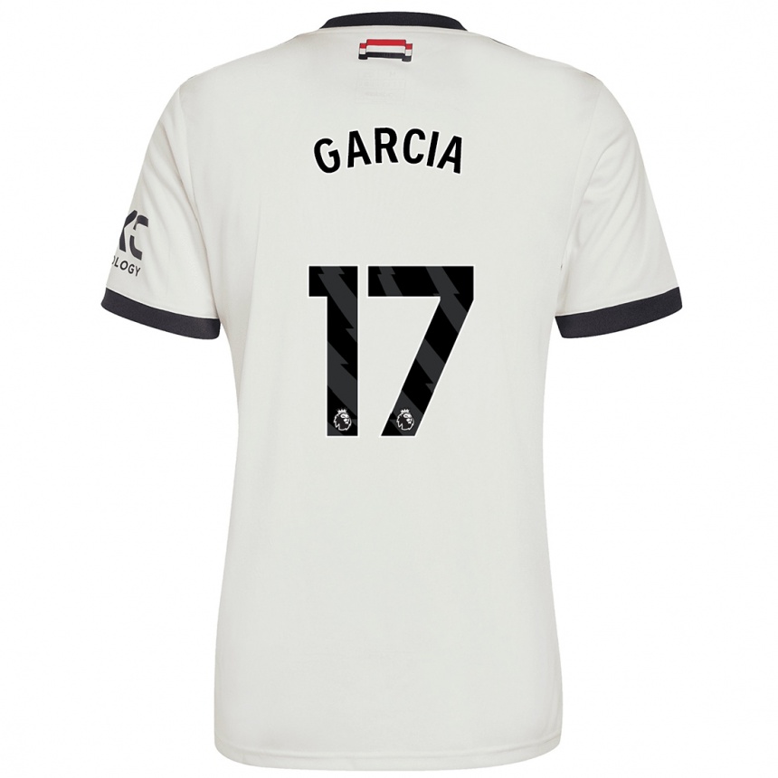 Kids Football Lucia Garcia #17 Off White Third Jersey 2024/25 T-Shirt Canada