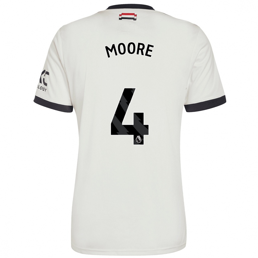 Enfant Football Maillot Jade Moore #4 Blanc Cassé Troisieme 2024/25 Canada