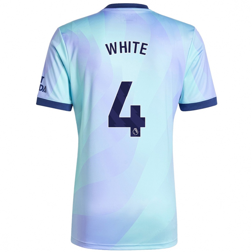 Enfant Football Maillot Ben White #4 Aqua Troisieme 2024/25 Canada