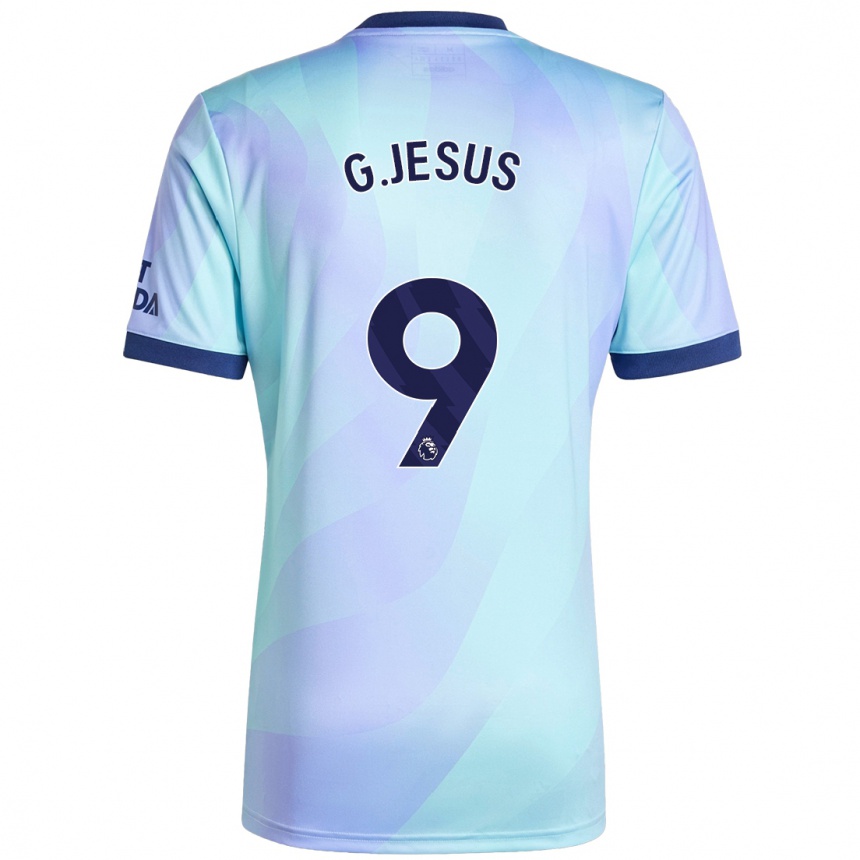 Enfant Football Maillot Gabriel Jesus #9 Aqua Troisieme 2024/25 Canada