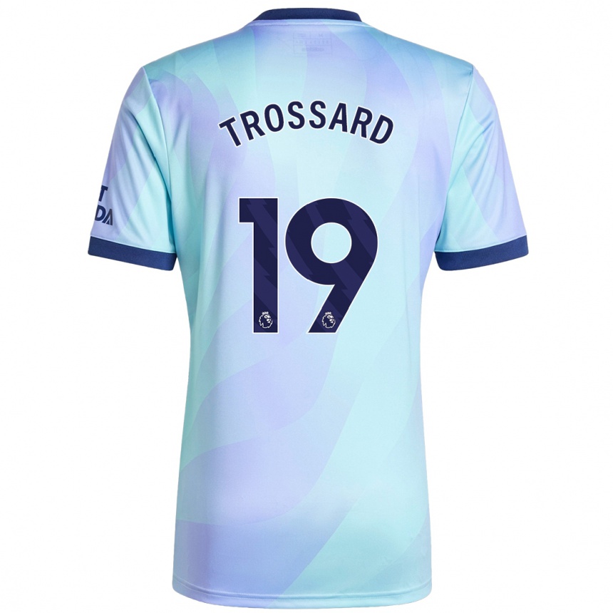 Enfant Football Maillot Leandro Trossard #19 Aqua Troisieme 2024/25 Canada