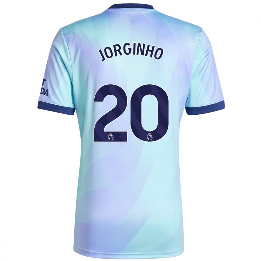 Kids Football Jorginho #20 Aqua Third Jersey 2024/25 T-Shirt Canada