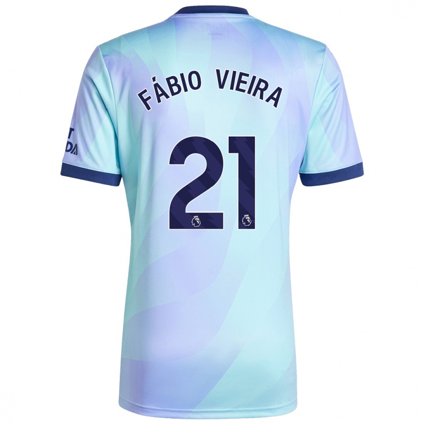 Enfant Football Maillot Fabio Vieira #21 Aqua Troisieme 2024/25 Canada