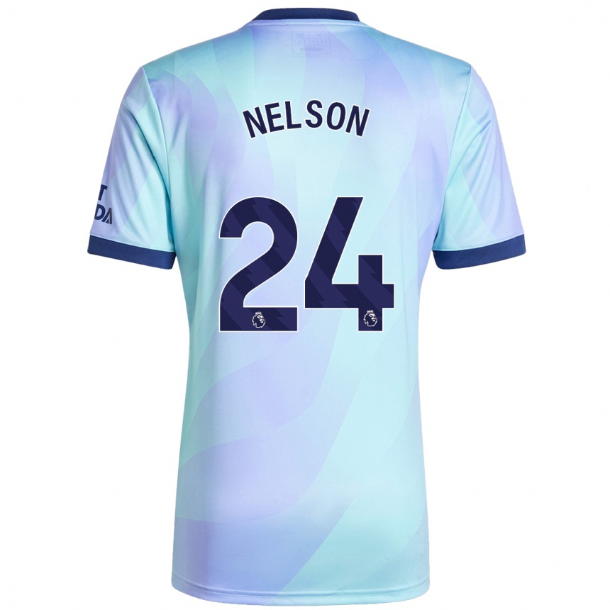 Enfant Football Maillot Reiss Nelson #24 Aqua Troisieme 2024/25 Canada