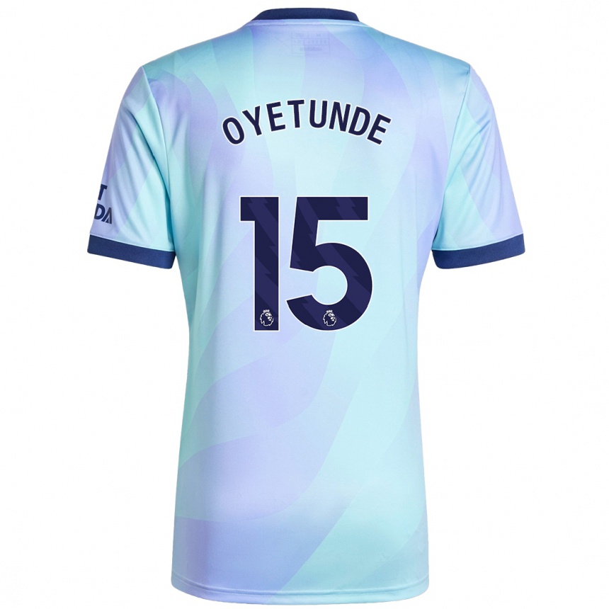 Kids Football Daniel Oyetunde #15 Aqua Third Jersey 2024/25 T-Shirt Canada