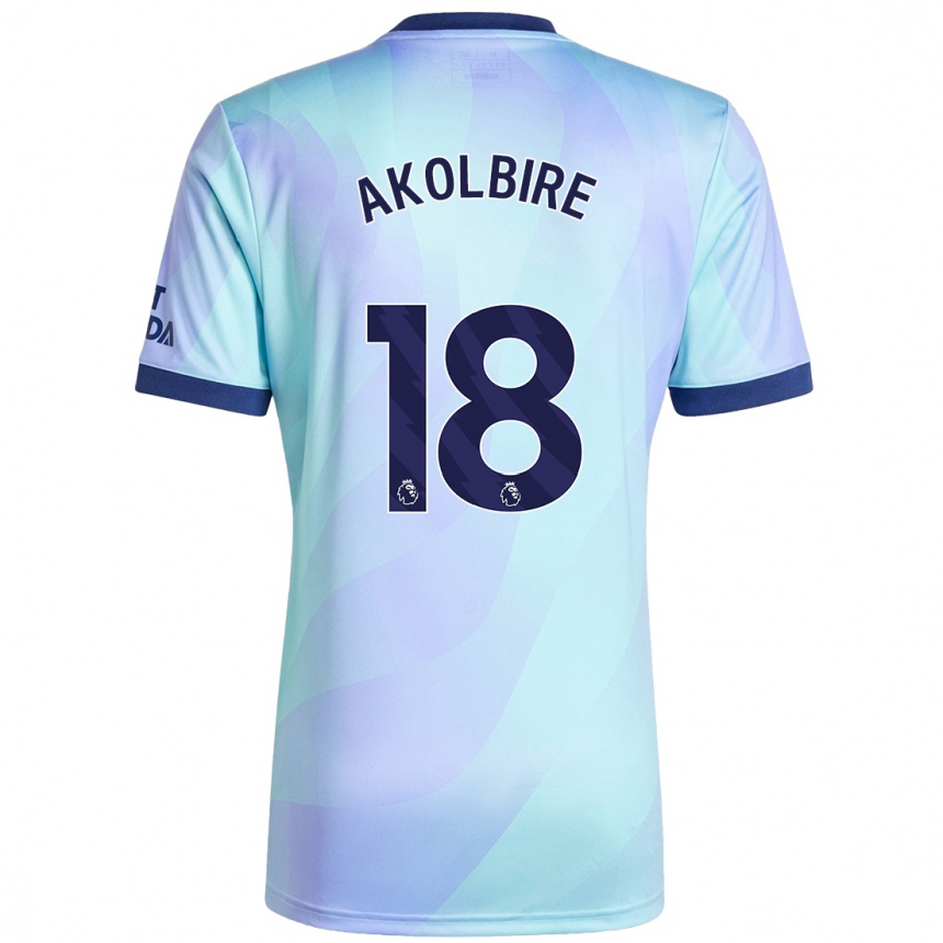 Kids Football Bless Akolbire #18 Aqua Third Jersey 2024/25 T-Shirt Canada