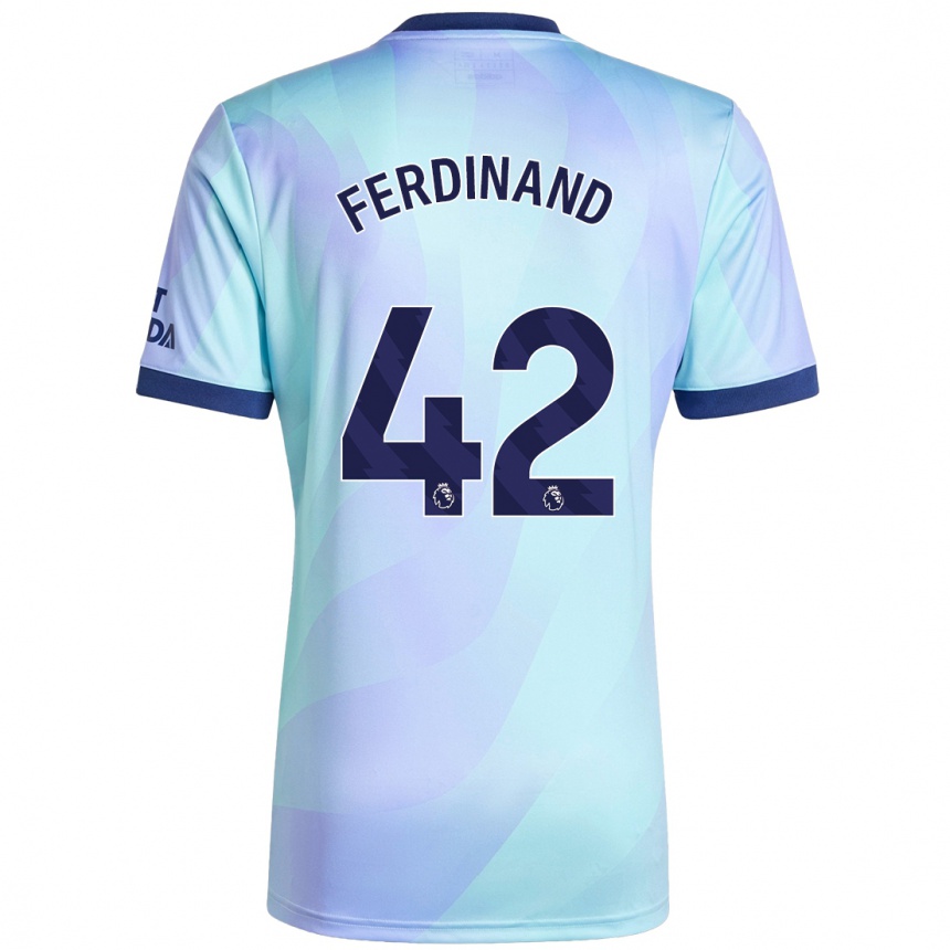 Kids Football Seb Ferdinand #42 Aqua Third Jersey 2024/25 T-Shirt Canada