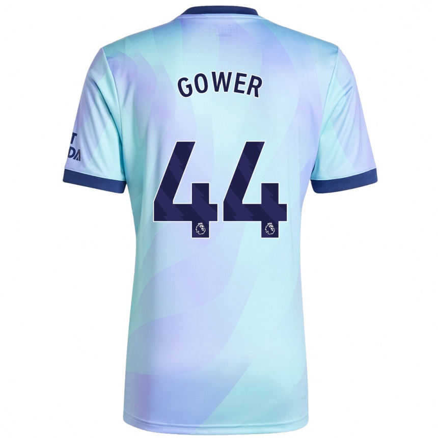 Kids Football Jimi Gower #44 Aqua Third Jersey 2024/25 T-Shirt Canada