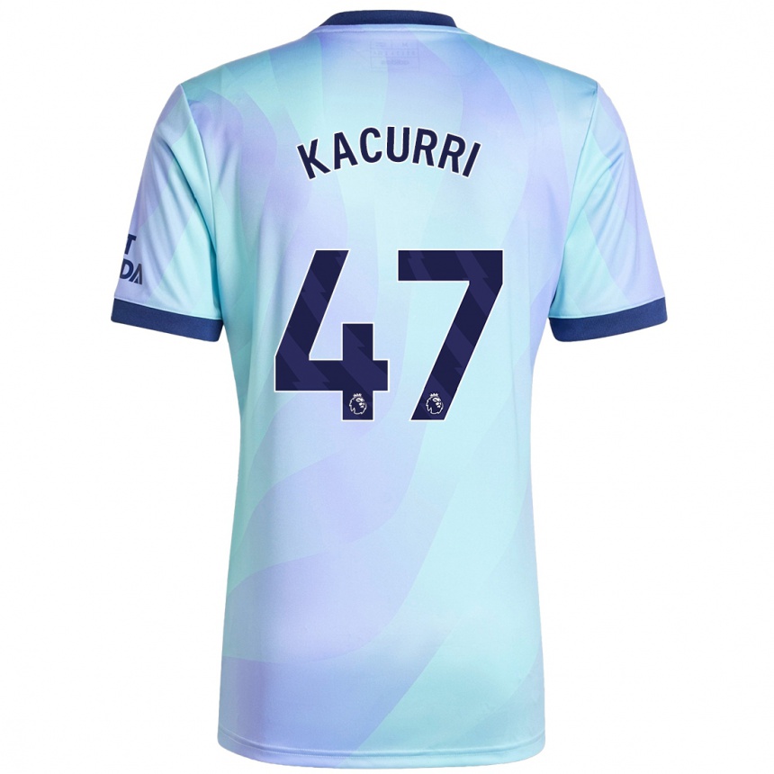 Kids Football Maldini Kacurri #47 Aqua Third Jersey 2024/25 T-Shirt Canada