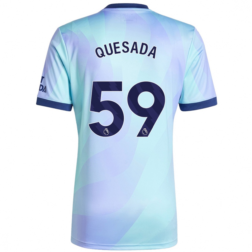 Kids Football Elián Quesada #59 Aqua Third Jersey 2024/25 T-Shirt Canada