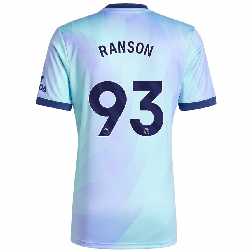 Enfant Football Maillot Khari Ranson #93 Aqua Troisieme 2024/25 Canada