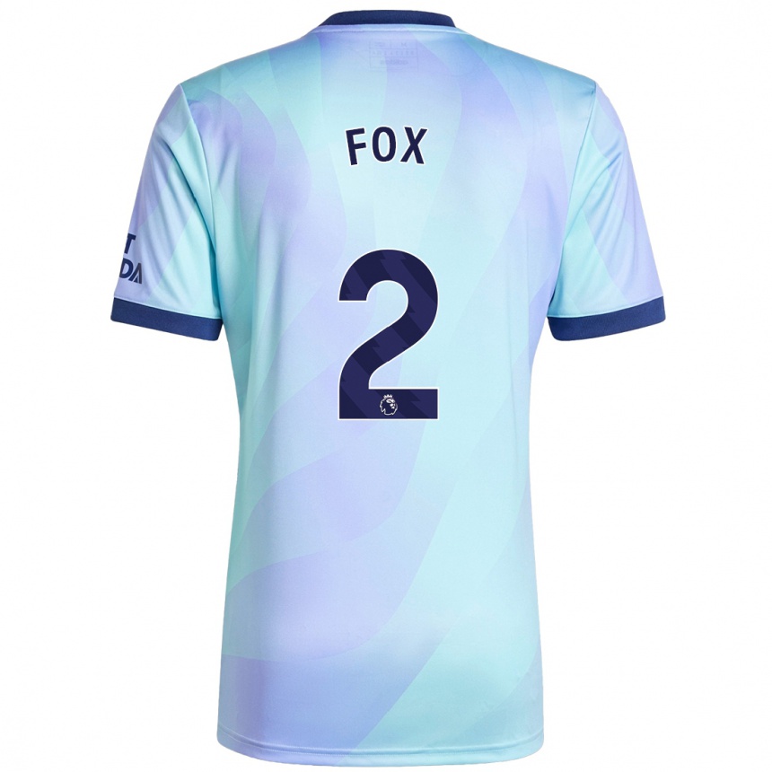 Enfant Football Maillot Emily Fox #2 Aqua Troisieme 2024/25 Canada