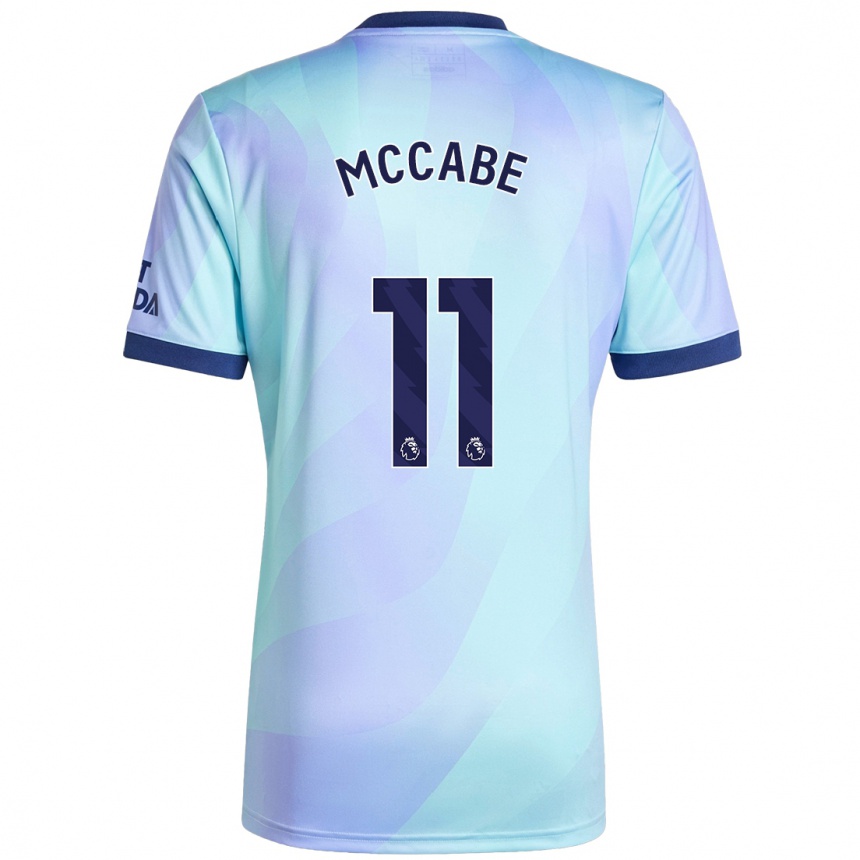 Enfant Football Maillot Katie Mccabe #11 Aqua Troisieme 2024/25 Canada