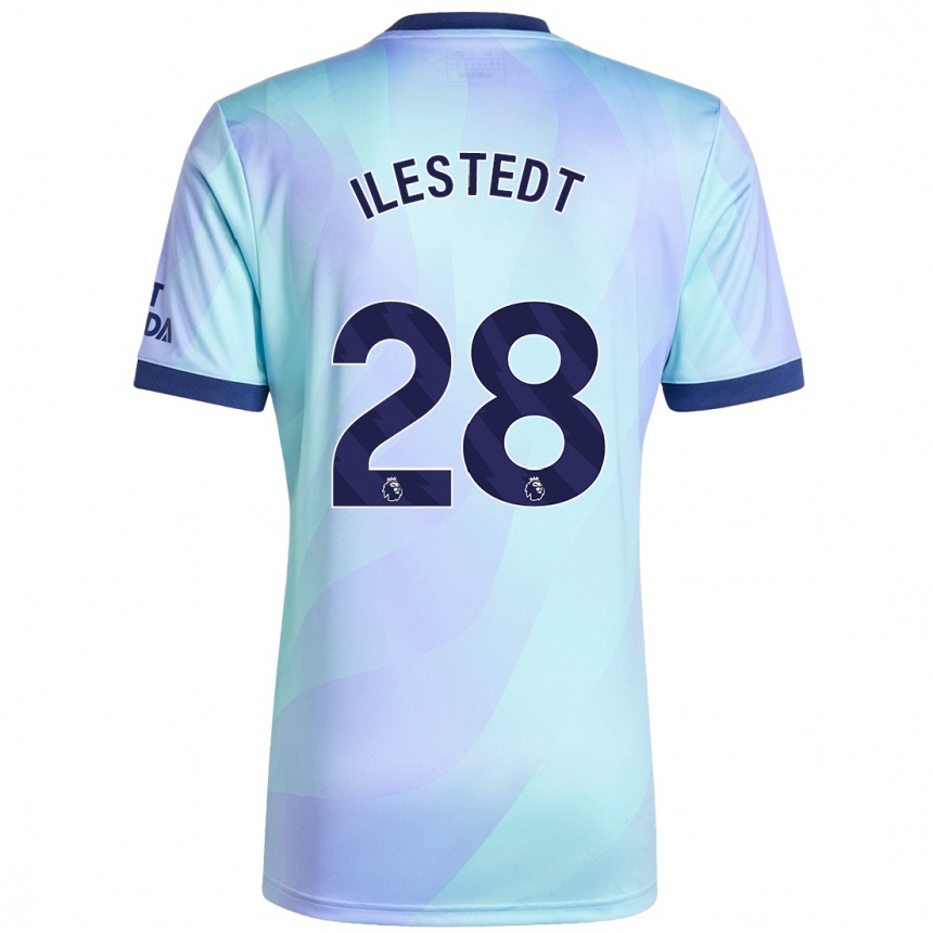 Enfant Football Maillot Amanda Ilestedt #28 Aqua Troisieme 2024/25 Canada