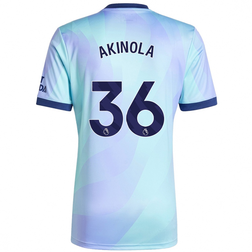 Enfant Football Maillot Tim Akinola #36 Aqua Troisieme 2024/25 Canada