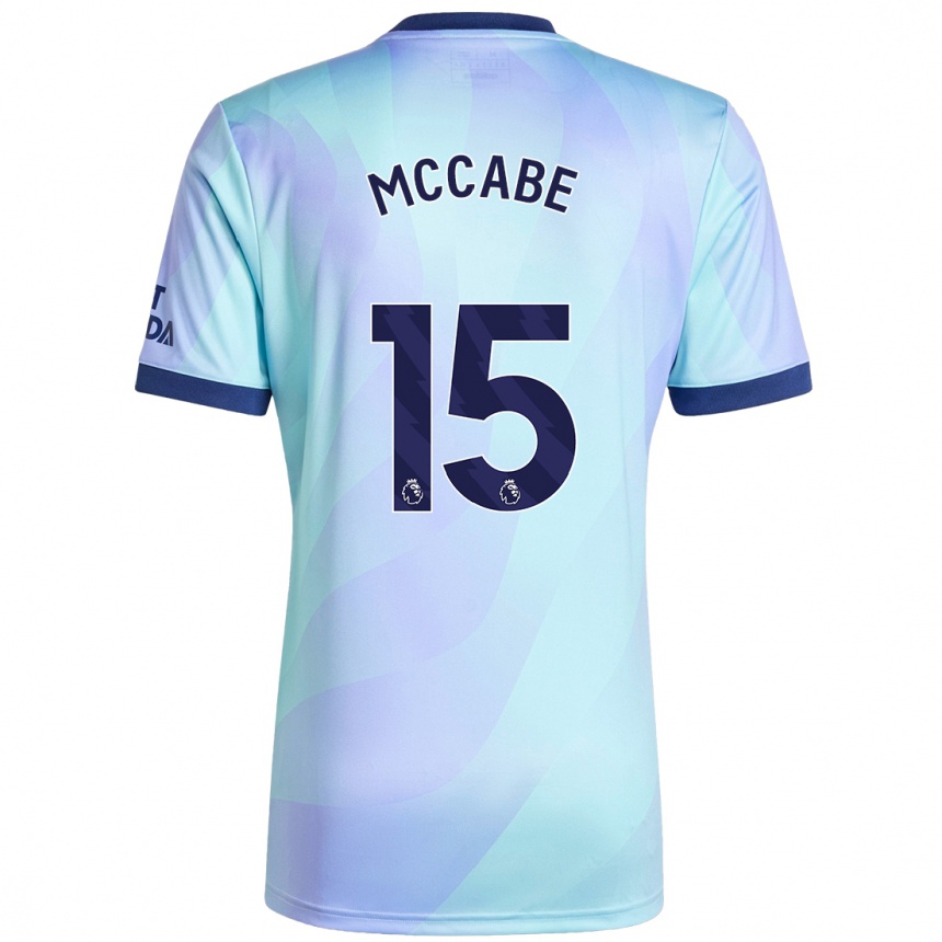 Enfant Football Maillot Katie Mccabe #15 Aqua Troisieme 2024/25 Canada