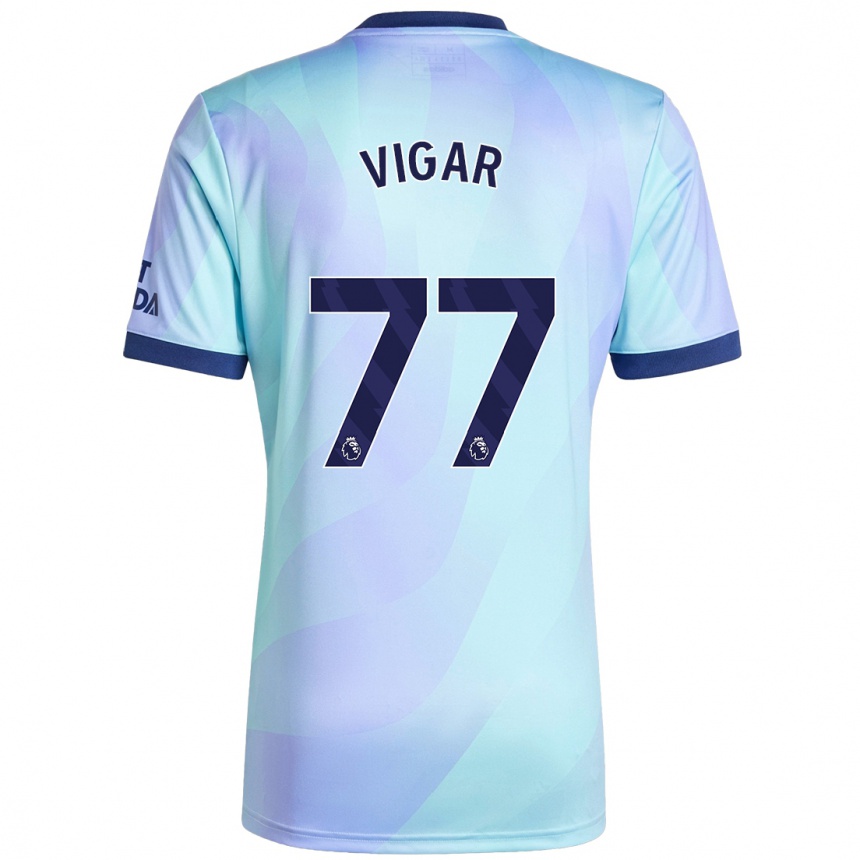 Enfant Football Maillot Billy Vigar #77 Aqua Troisieme 2024/25 Canada