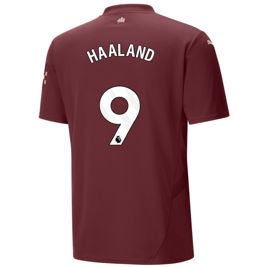 Enfant Football Maillot Erling Haaland #9 Marron Troisieme 2024/25 Canada