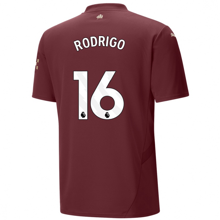 Enfant Football Maillot Rodrigo Hernandez #16 Marron Troisieme 2024/25 Canada