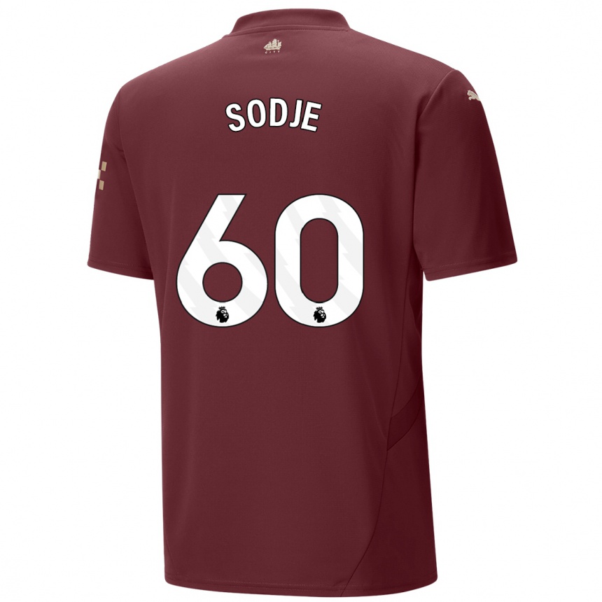 Kids Football Tai Sodje #60 Maroon Third Jersey 2024/25 T-Shirt Canada