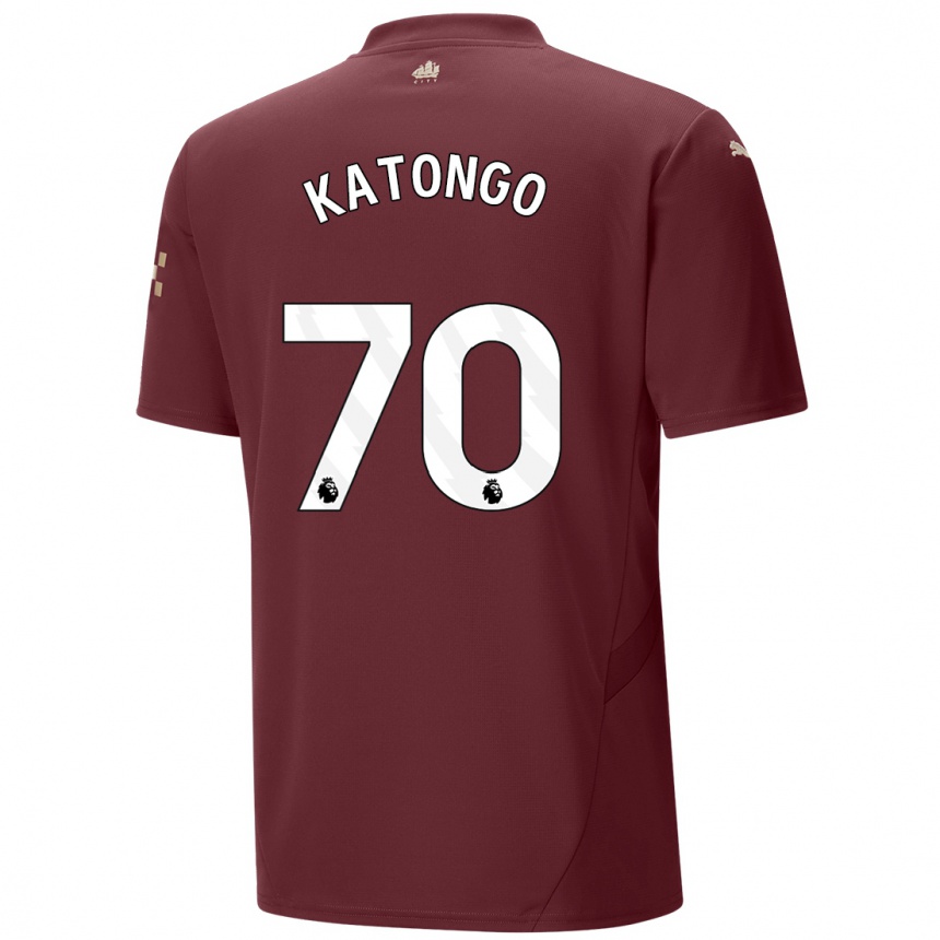 Enfant Football Maillot Jadel Katongo #70 Marron Troisieme 2024/25 Canada