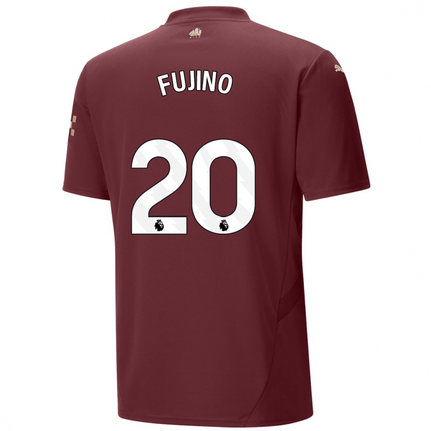 Kids Football Aoba Fujino #20 Maroon Third Jersey 2024/25 T-Shirt Canada