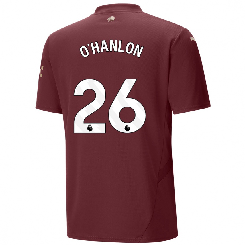 Kids Football Tara O'hanlon #26 Maroon Third Jersey 2024/25 T-Shirt Canada